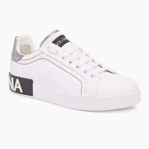 Dolce & Gabbana Portofino Logo Leather Sneakers